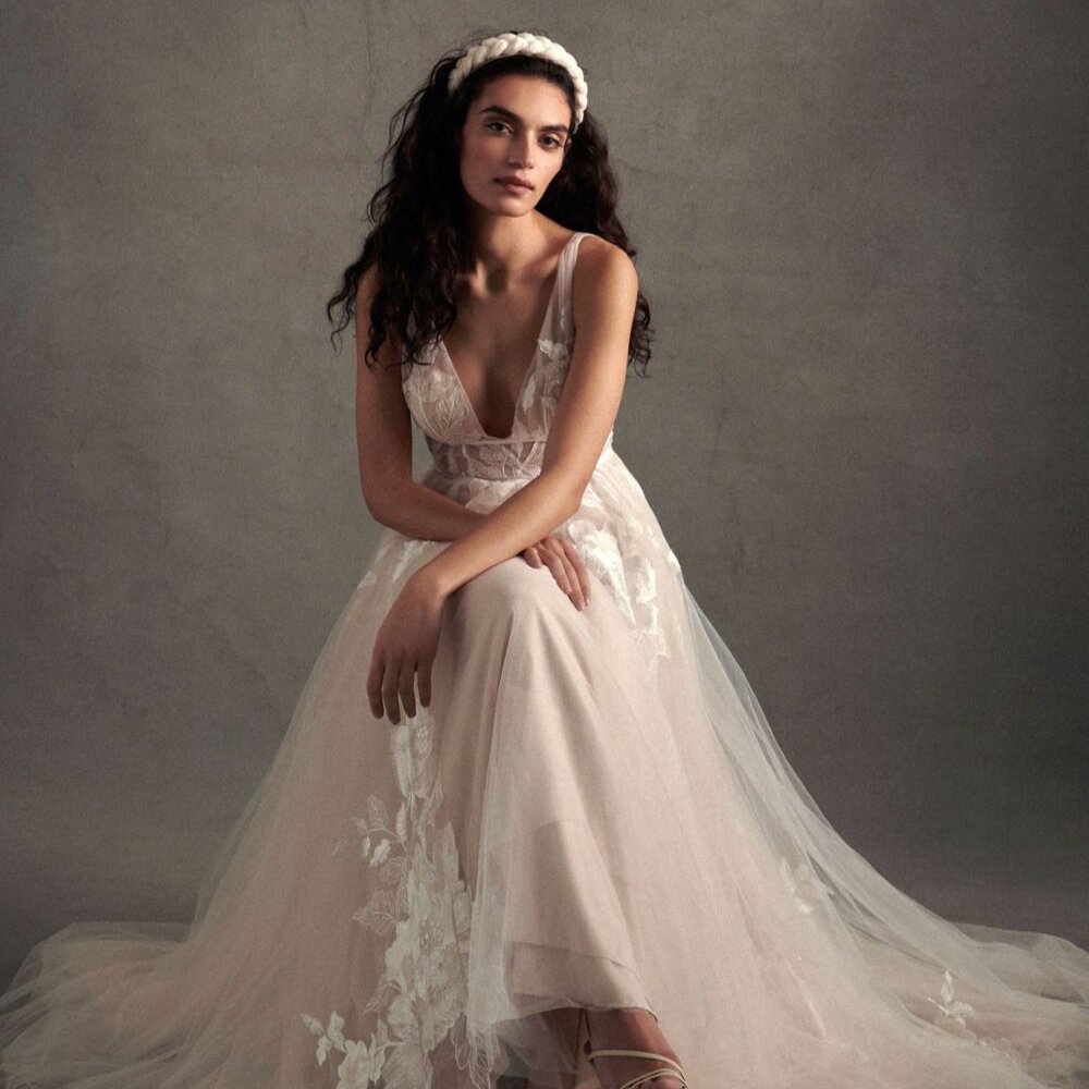 Anthropologie BHLDN Willowby by Watters Galatea A-Line Tulle Wedding Gown Size 2